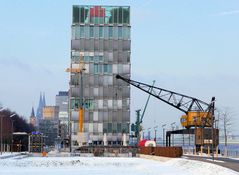 Kölner Rheinauhafen im Winter 2