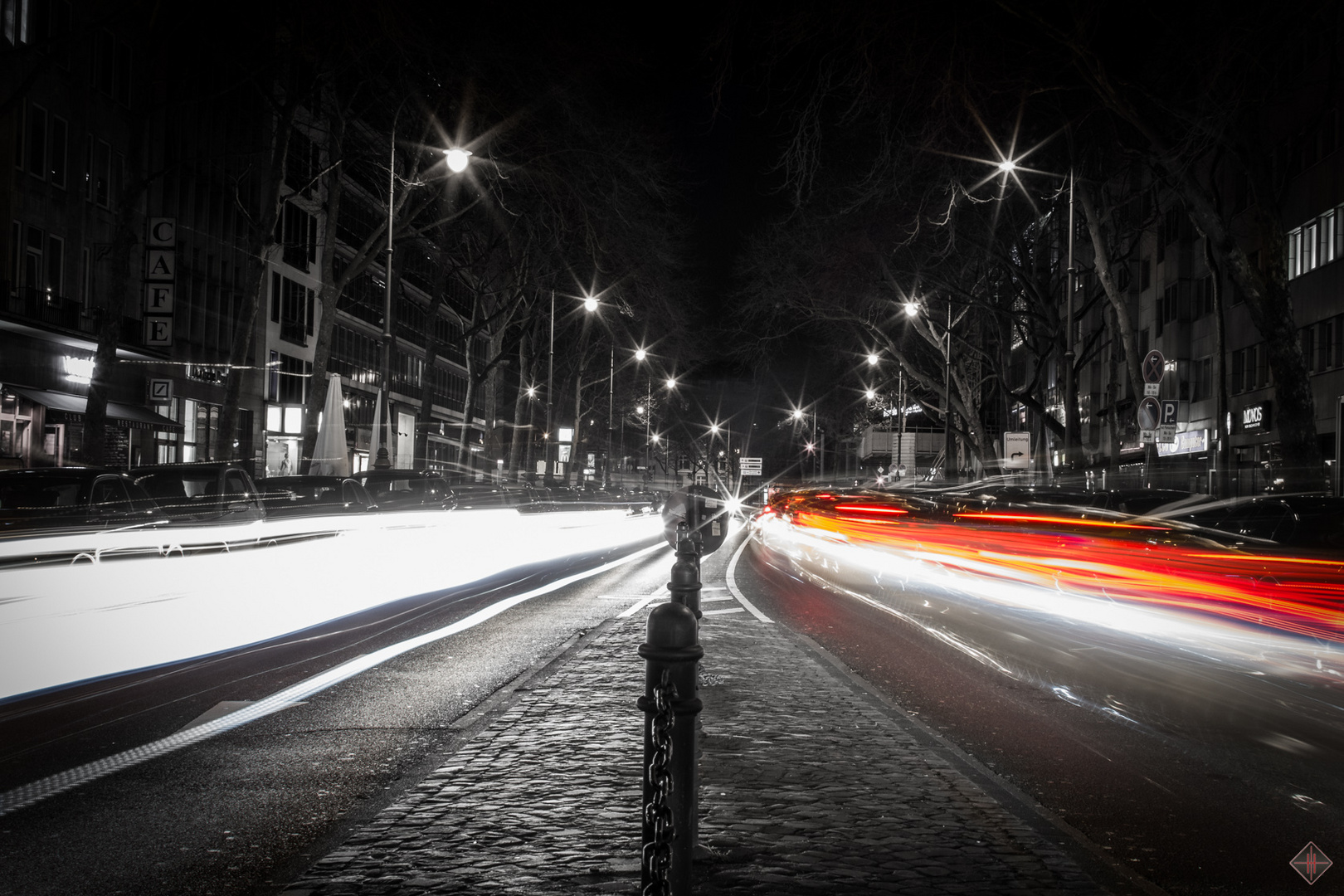 Kölner Ringe bei Nacht