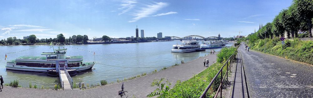 Kölner Sonntagmorgen am Rhein
