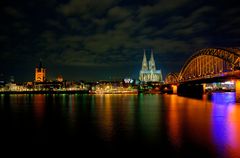 Kölnpanorama bei Nacht