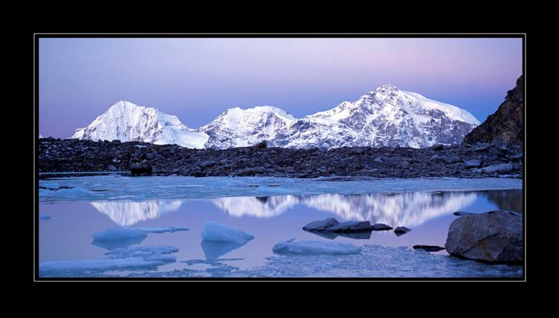 Köngisspitze, Gran Zebru und Ortler im Morgenlicht