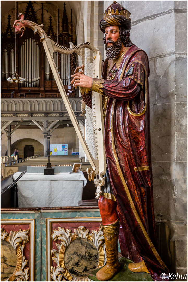 König David mit der Harfe - Marktkirche Quedlinburg
