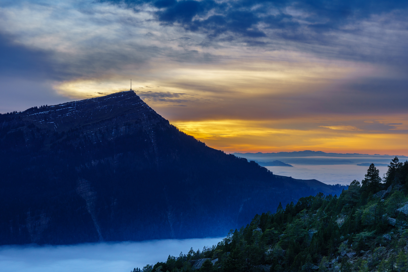 Königin Rigi im Abendrot