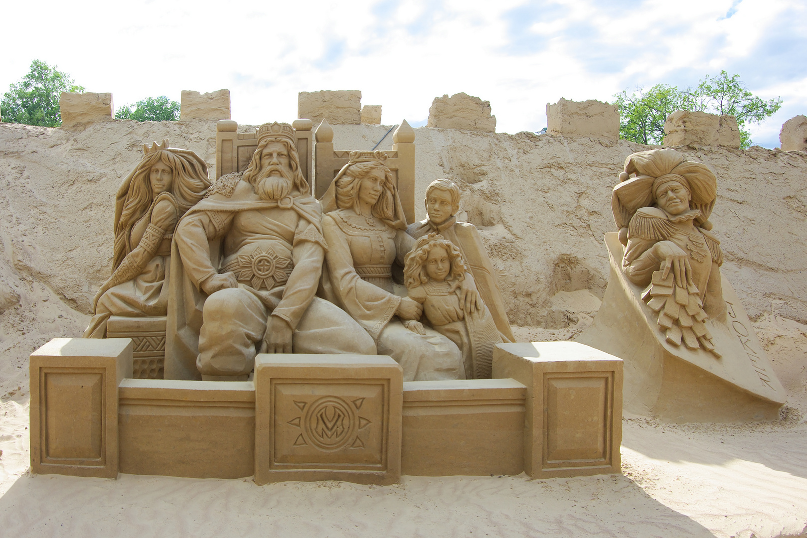 Königliche Familie aus Sand