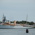 Königliche Yacht im Kopenhagener Hafen