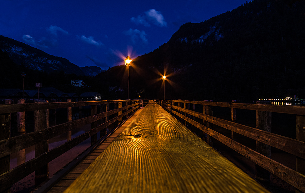 Königssee - Abends am Steg