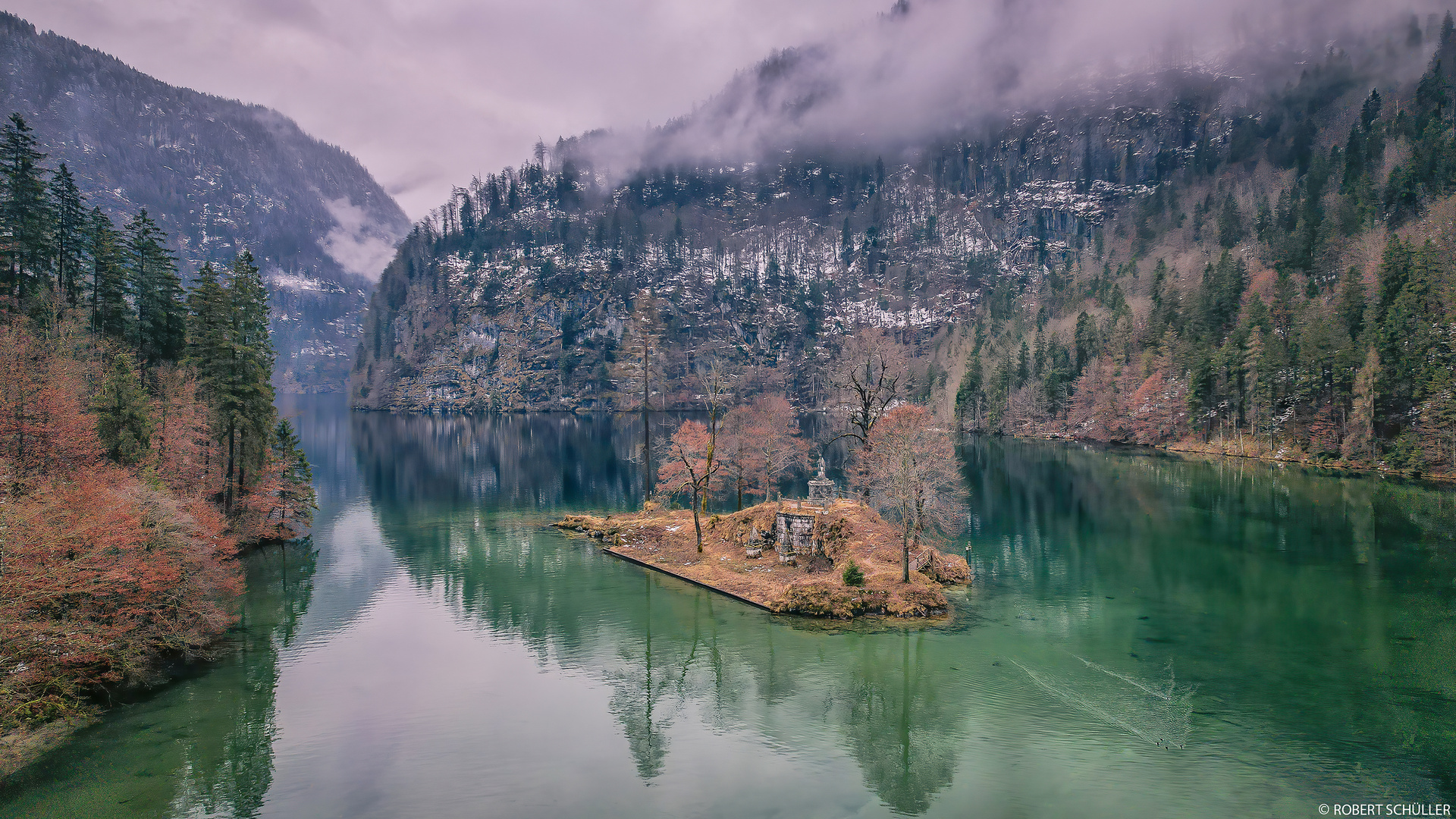 Königssee mit der Insel Christlieger