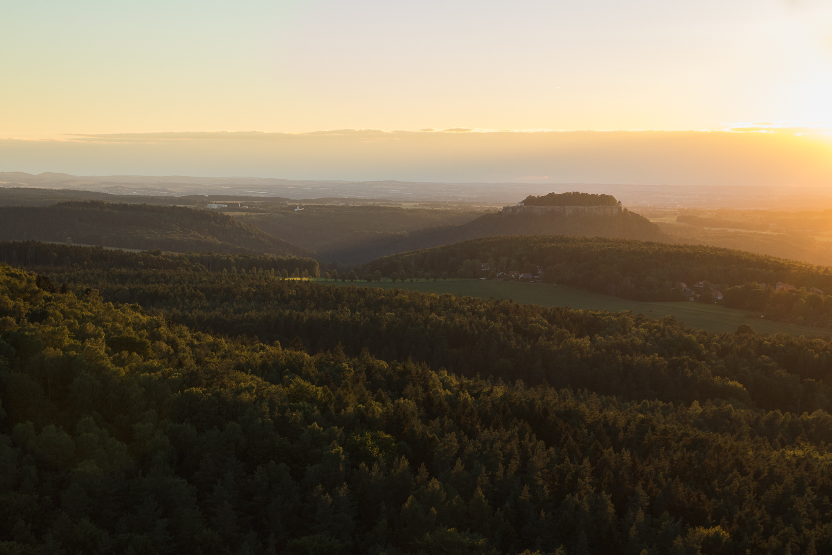 Königstein im Sonnenuntergang