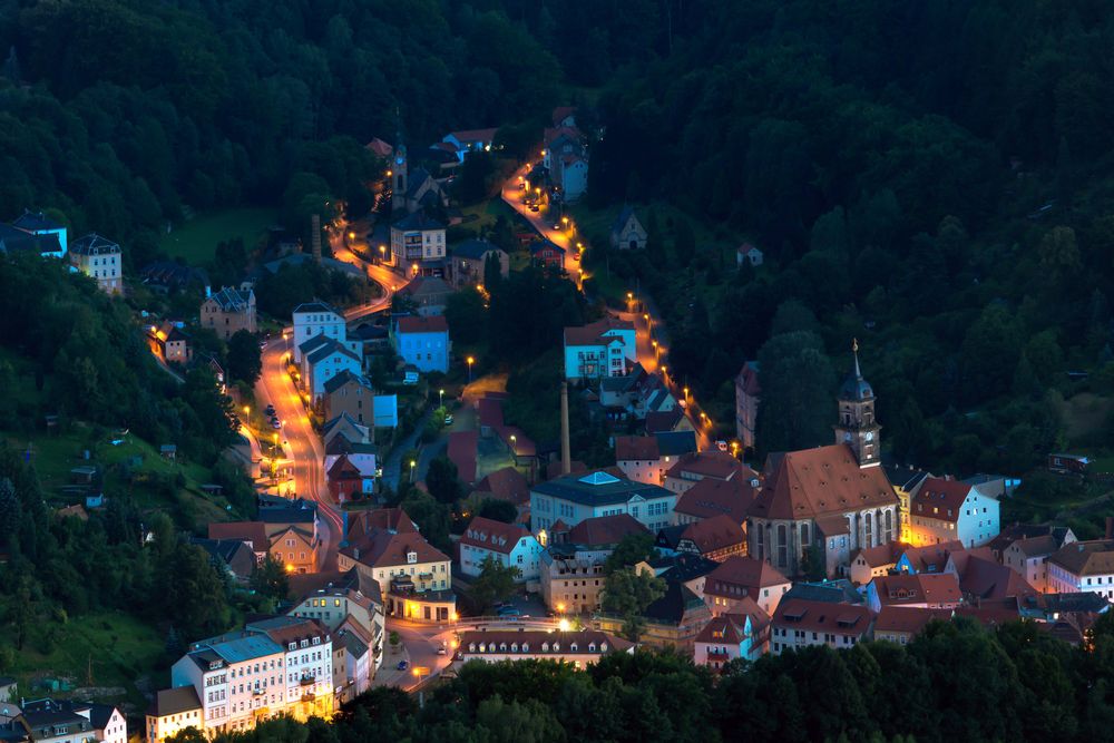 Königstein kurz nach Sonnenuntergang