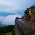 Königstein und Blick durch die Wolken