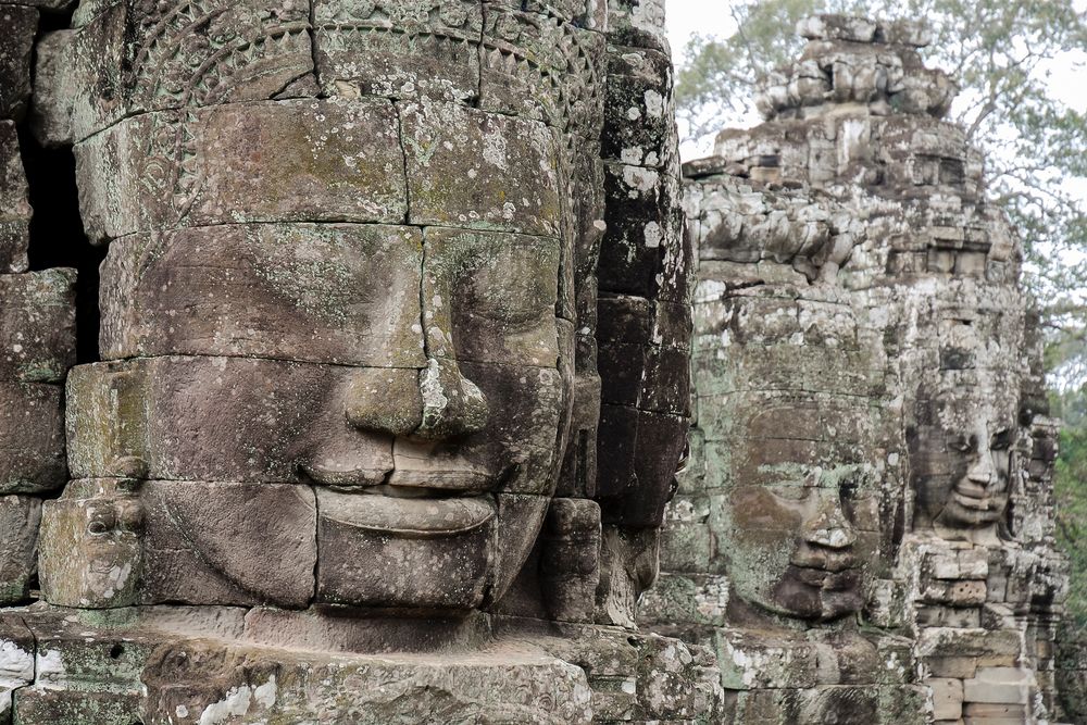 Köpfe in Angkor Wat