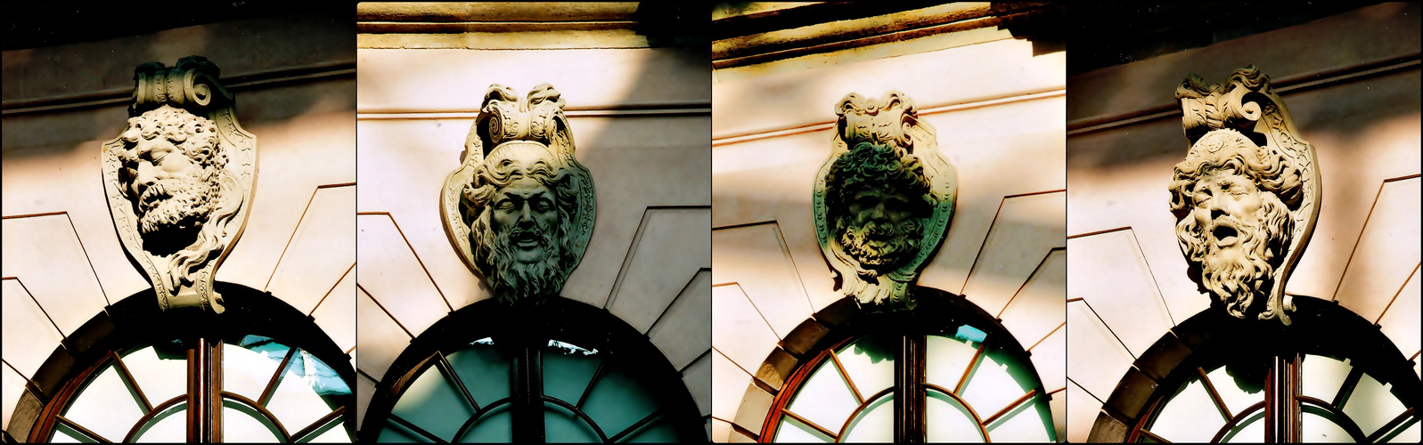 Köpfe sterbender Krieger im Hof des Zeughauses Berlin von Andreas Schlüter (1659-1714)