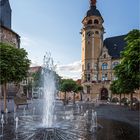 Köthen, Wasserspiel mit Rathausturm