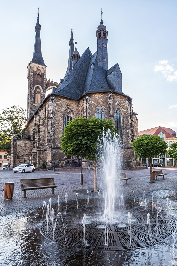 Köthen, Wasserspiele vor St. Jakob