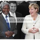 Kofi Annan und Angela Merkel