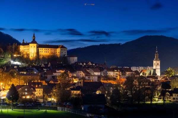 Škofja Loka zur blauen Stunde