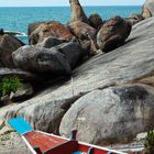 Koh Samui, Der Opa und Oma Felsen mit Boot