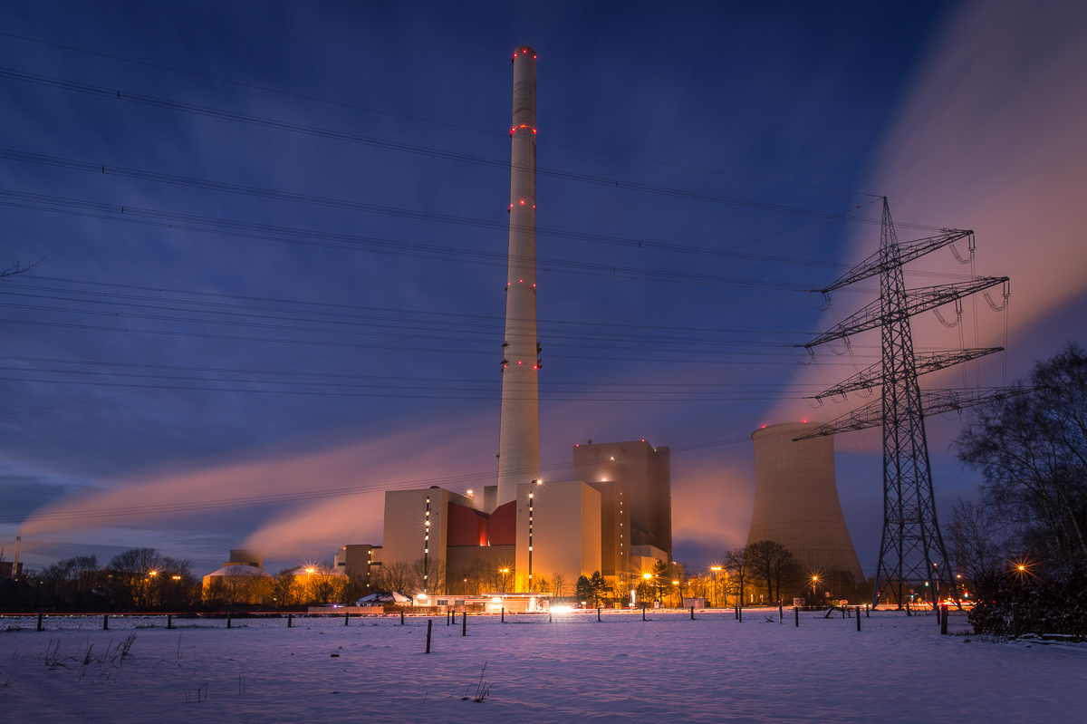 Kohlekraftwerk Ibbenbüren Foto & Bild | schnee ...