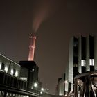 Kohlekraftwerk Westhafen Frankfurt bei Nacht