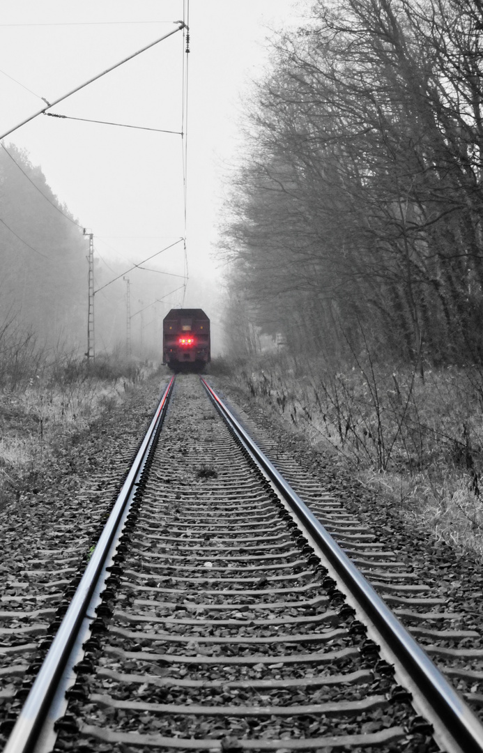 Kohlezug in der Lausitz 