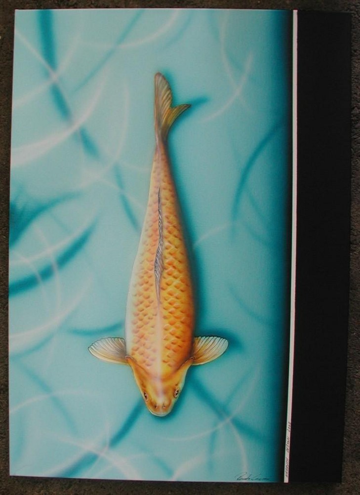 Koi Nach Foto In Airbrush 50x70 Foto Bild Kunstfotografie Kultur Gemalde Skulpturen Gemalde Und Zeichnungen Bilder Auf Fotocommunity