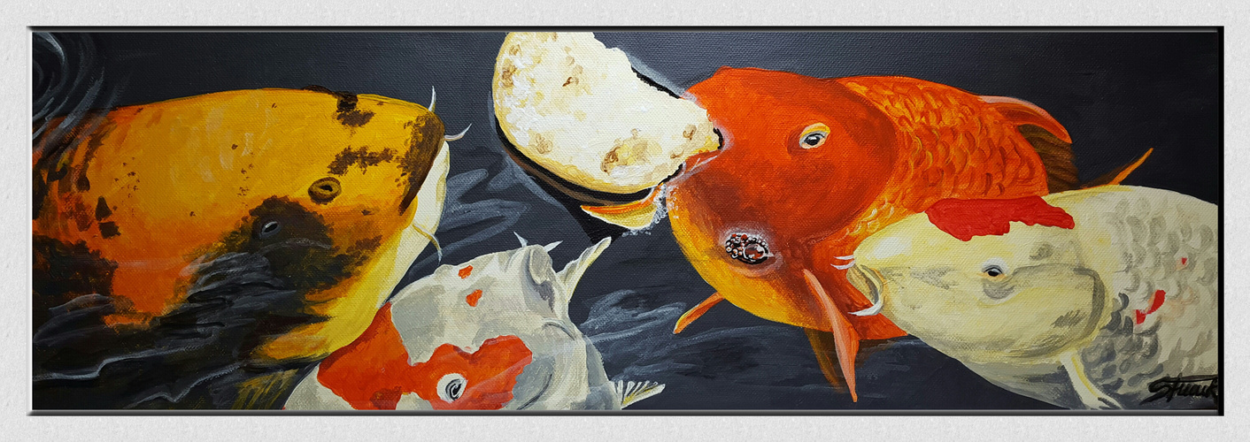 Koi S Vom Nachbarn Foto Bild Kunstfotografie Kultur Gemalde Skulpturen Gemalde Und Zeichnungen Bilder Auf Fotocommunity