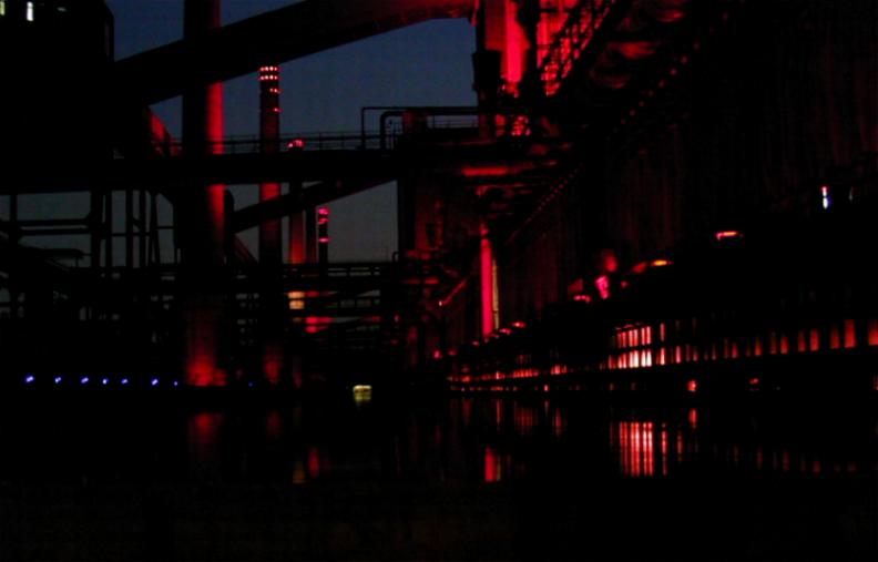 Kokerei Zollverein in Essen am späten Abend