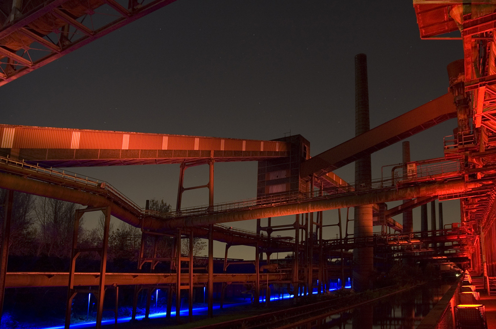 Kokerei Zollverein - Industriekulisse bei Nacht