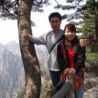 Kollege mit Freundin im Huangshan