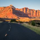 Kolob Terrace Road at sunset (USA)