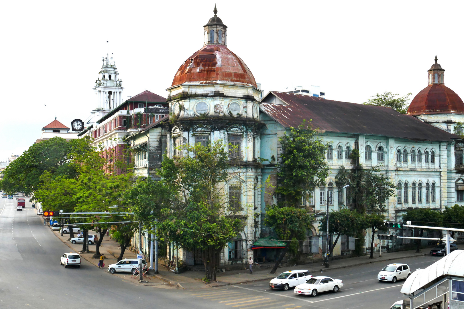 ...Kolonialbauten in Yangon...