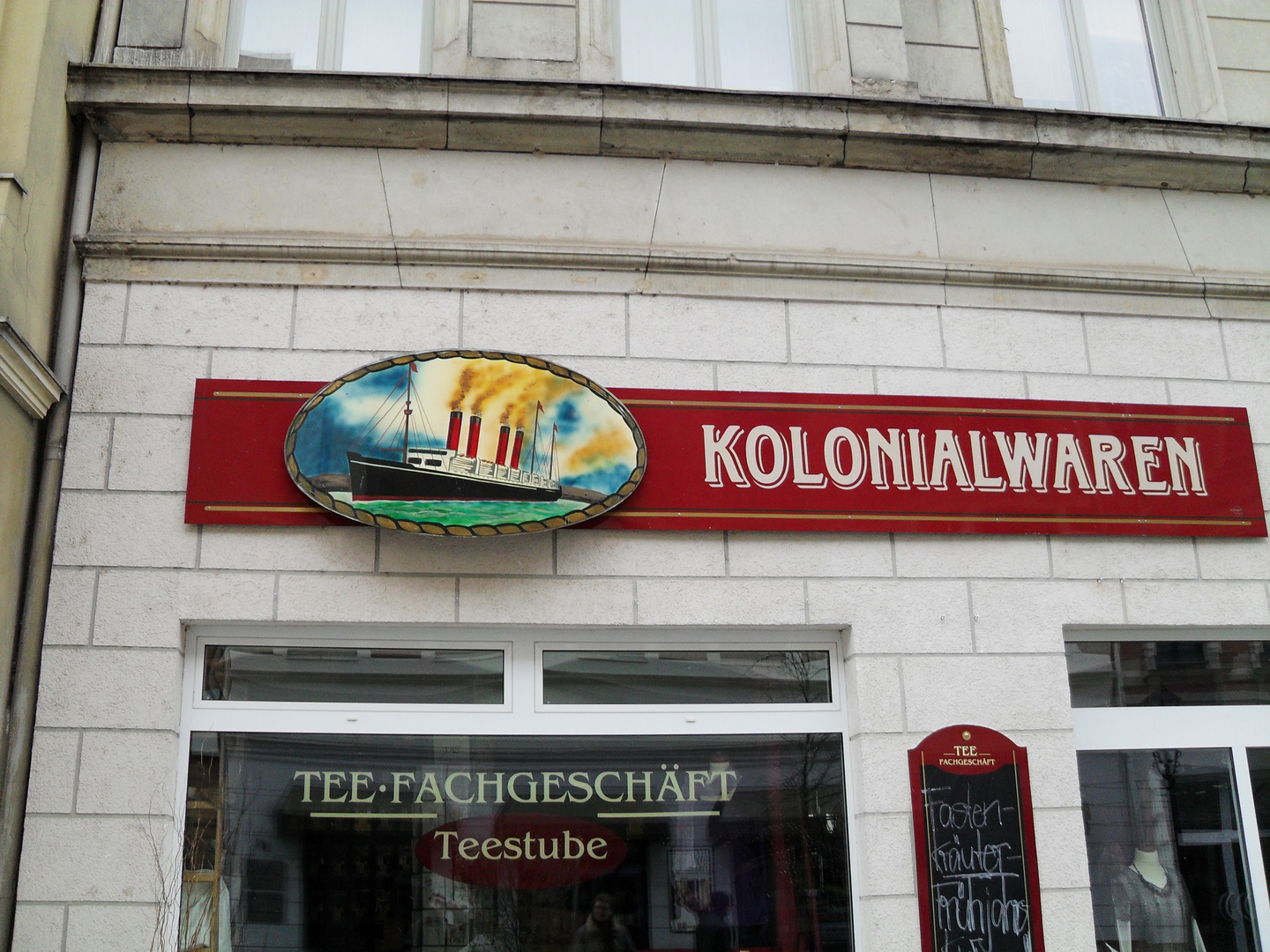 Kolonialwaren in Zwickaus city