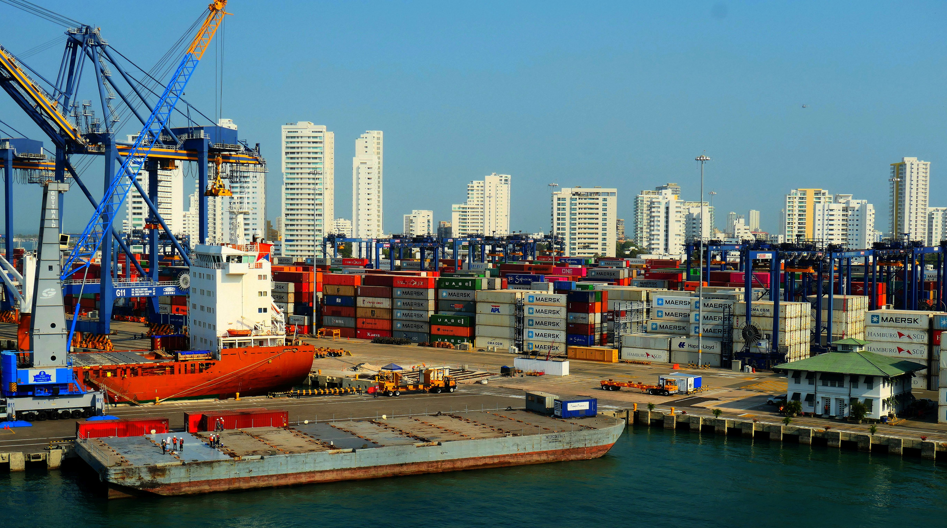 Kolumbien-Cartagena Container