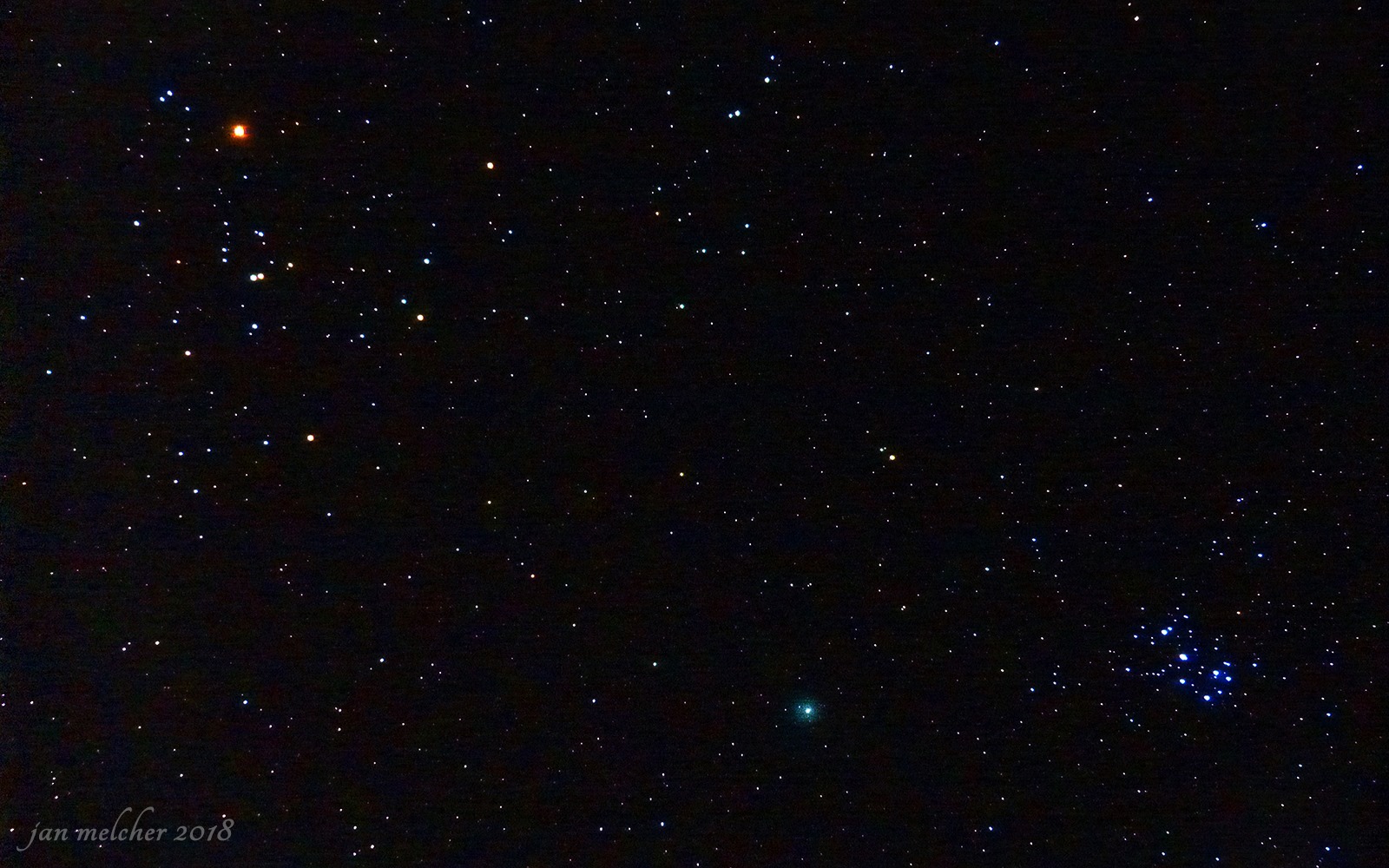 Komet 46P/Wirtanen im Sternbild Stier