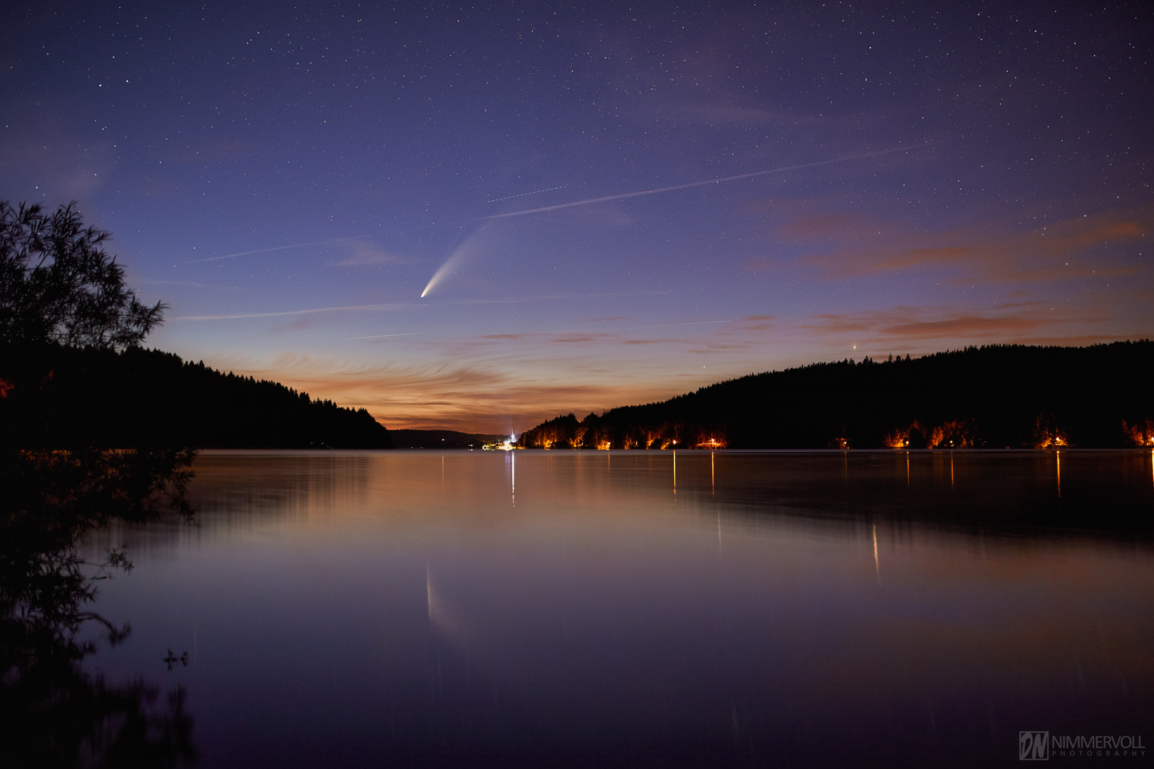 Komet Neowise Stausee