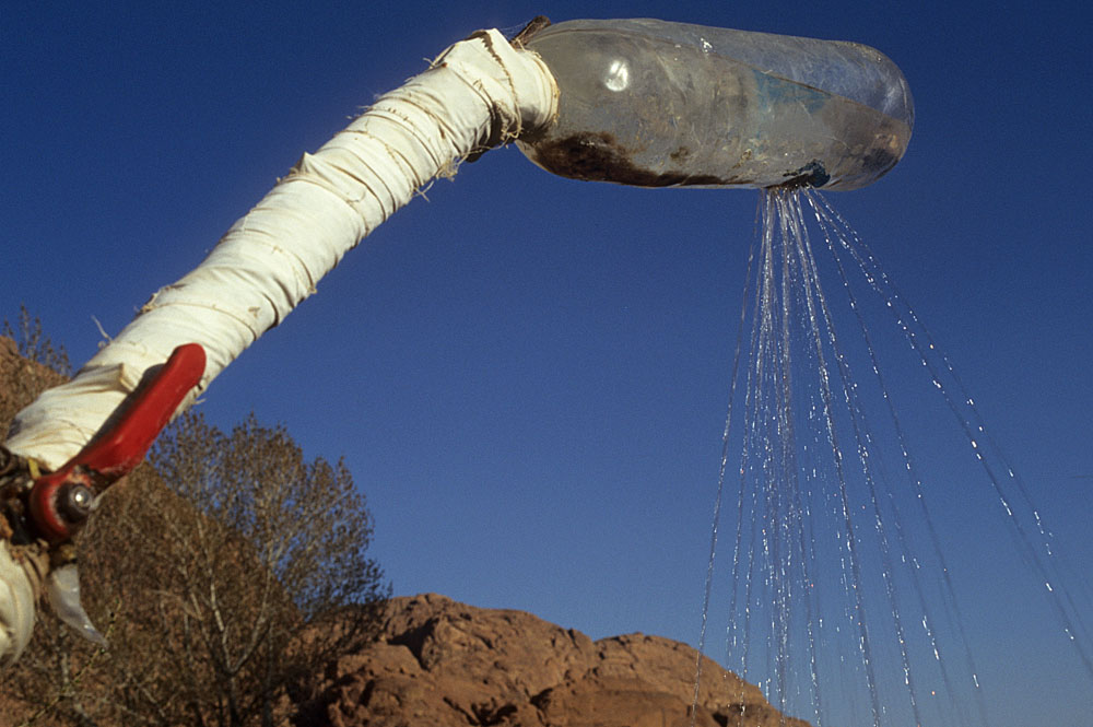 Komfort-Dusche in den Bergen des Sinai.