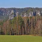 Komplette Sicht auf die Bastei in der Sächsischen Schweiz...