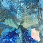 Komposition in Blau – Encaustic