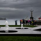 Konstanz Hafen im Regen