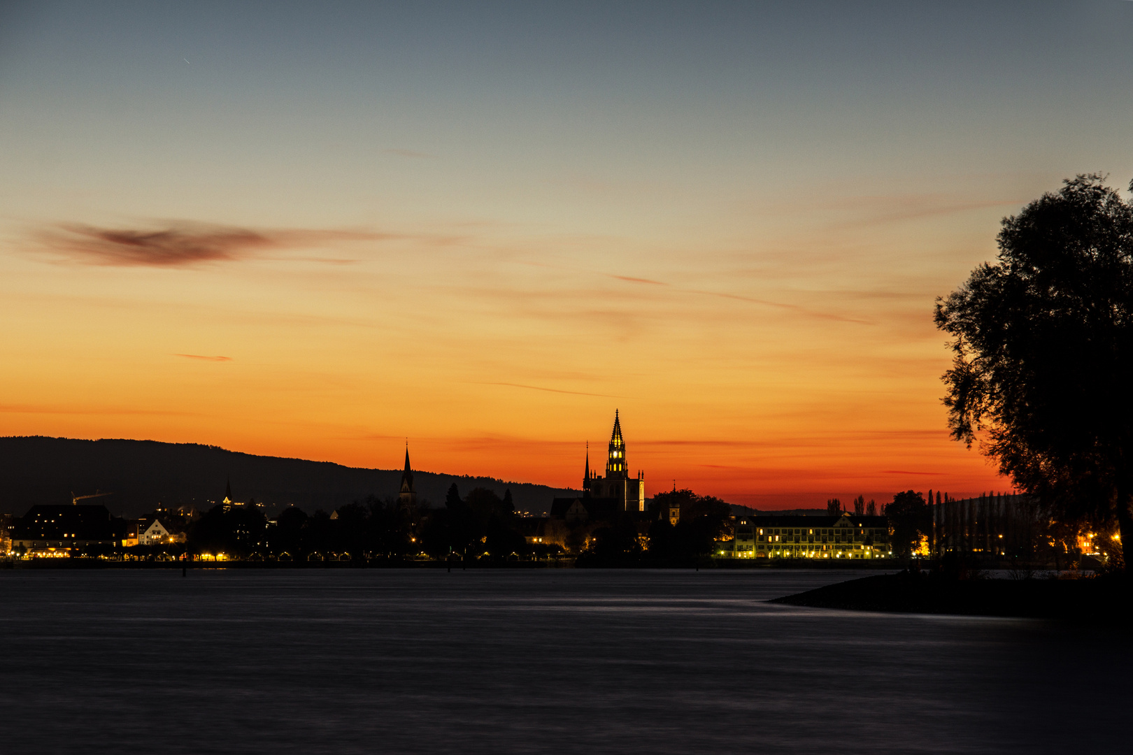 Konstanz vor dem Sonnenuntergang