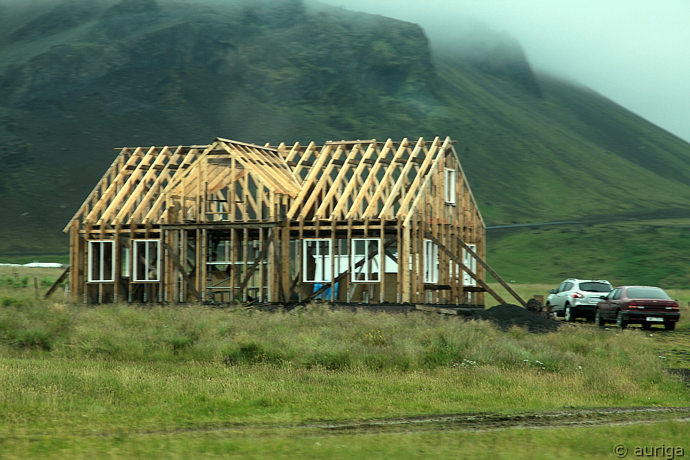 Konstruktion Island-Haus