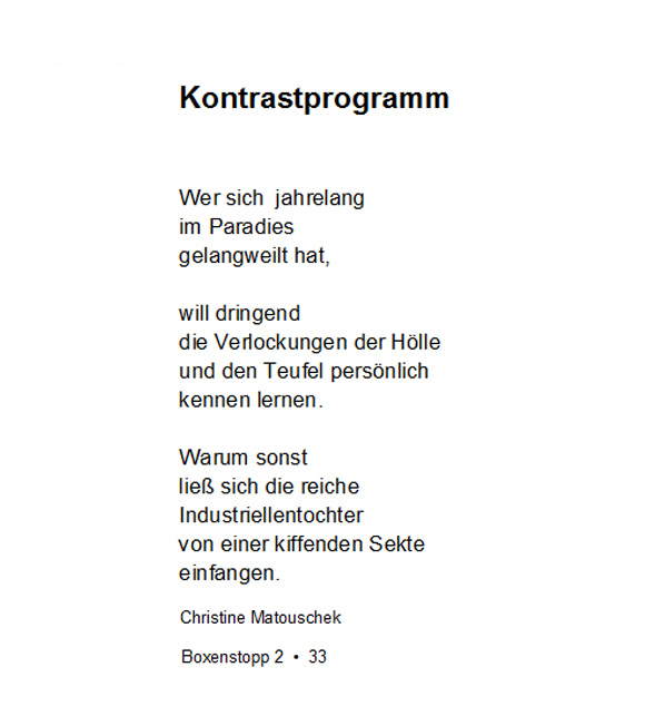 Kontrastprogramm BS 2 - 33