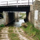 Kontrollweg beim Grenzübergang Oebisfelde 1990