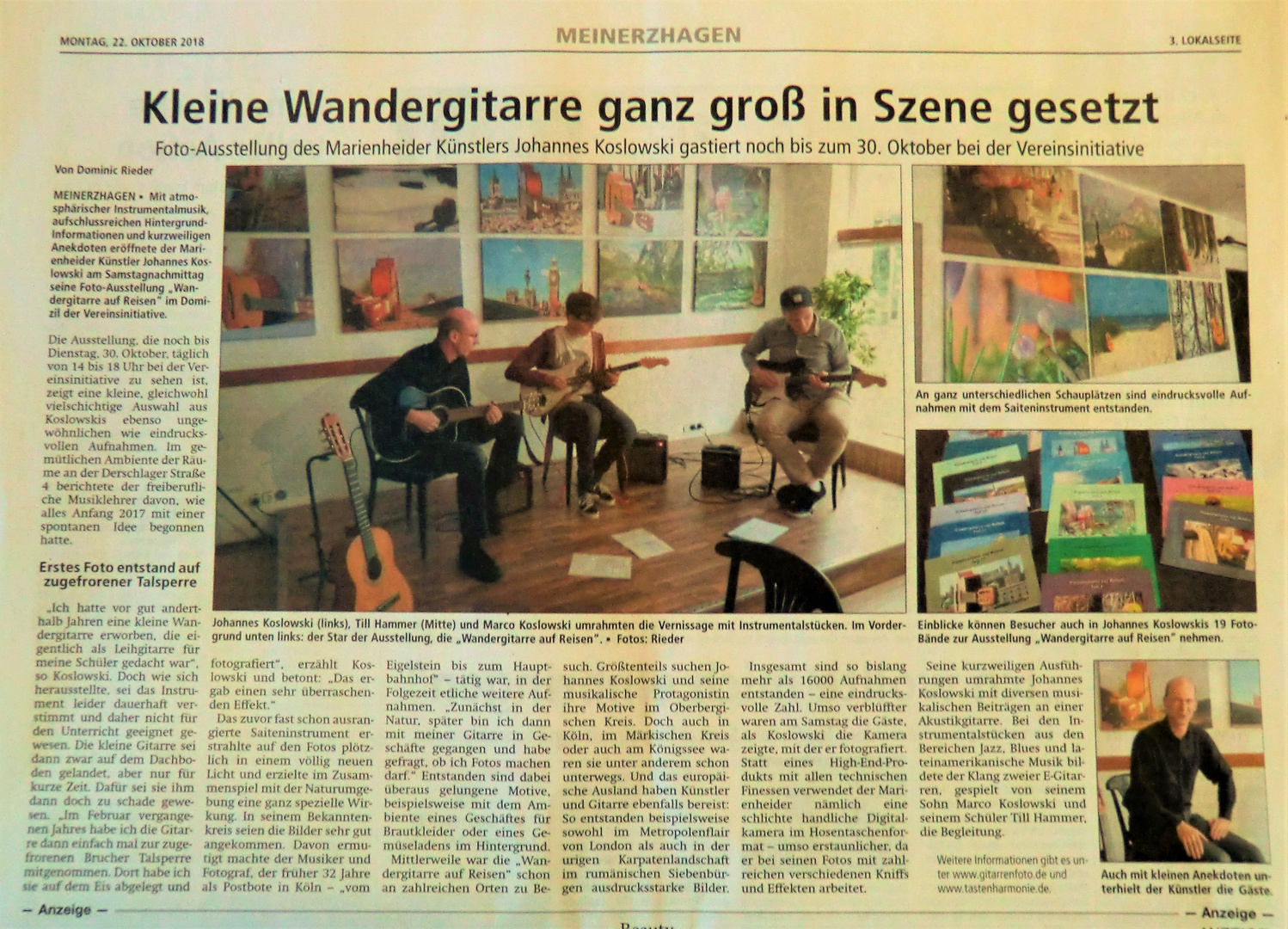 Konzert und Bilderausstellung