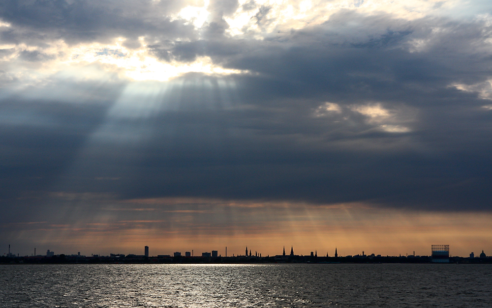 Kopenhagen im letzten Sonnenlicht