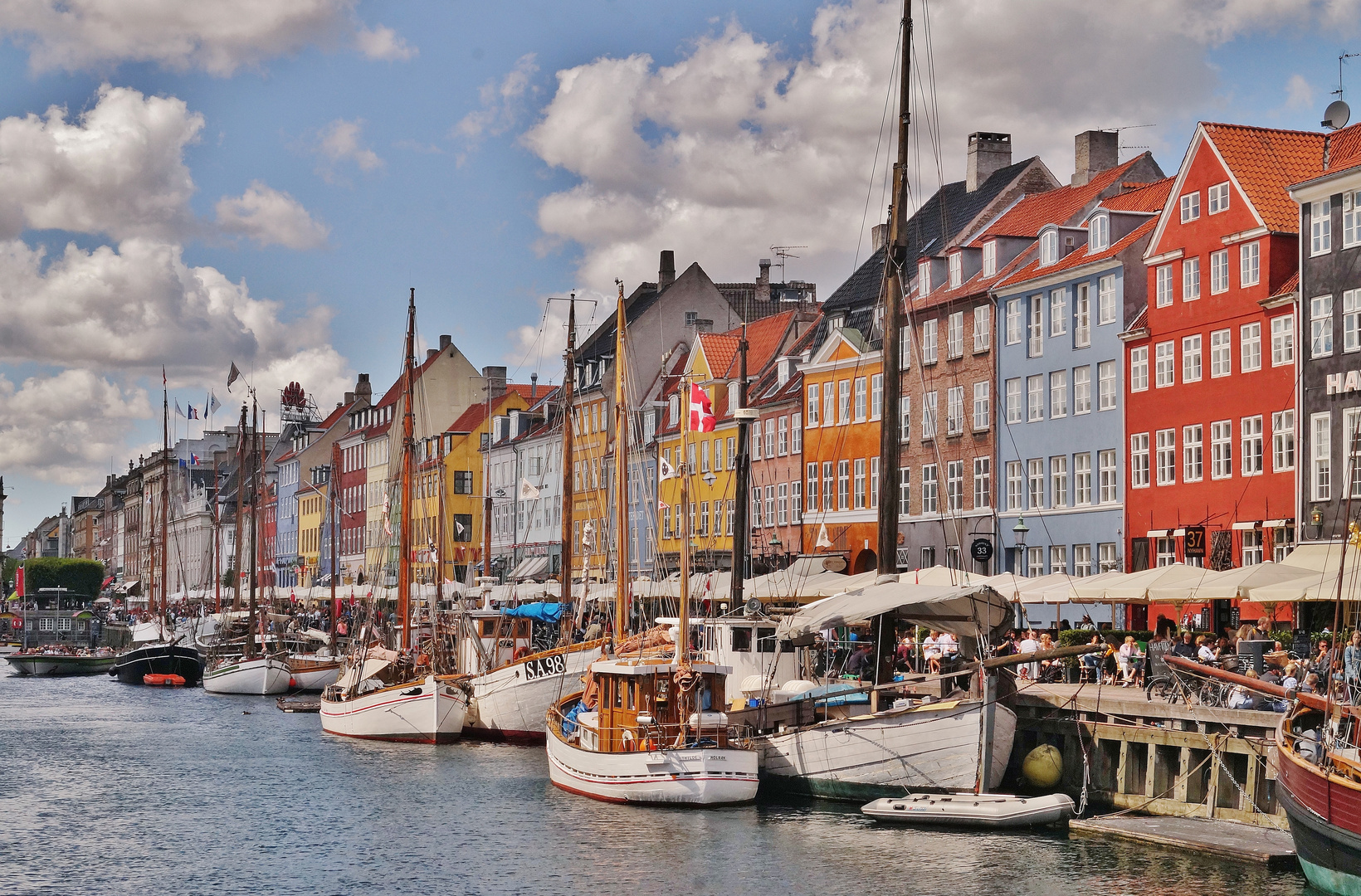 Kopenhagen, Nyhavn Juli 2019.