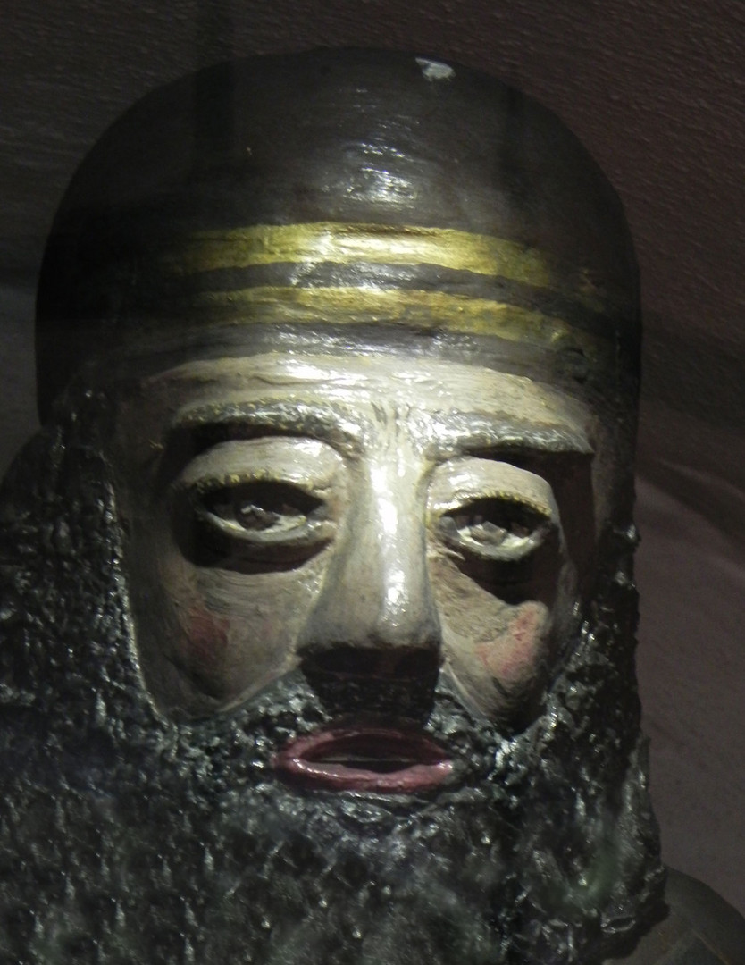 Kopf der Statue vom "Decke Tönnes"