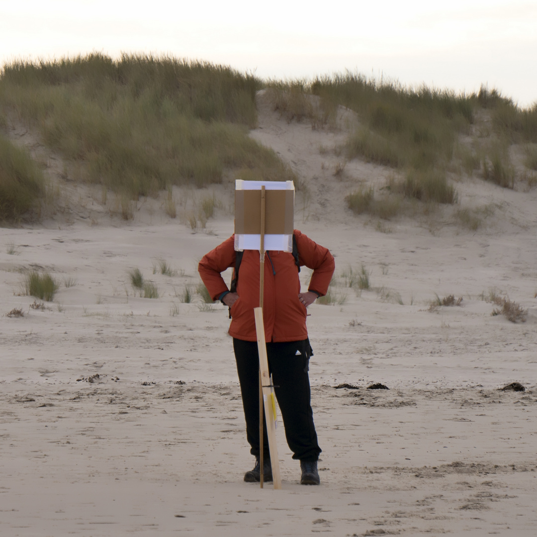 Kopflos am Strand