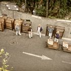 Korbschlittenfahrer in Monte (Madeira)