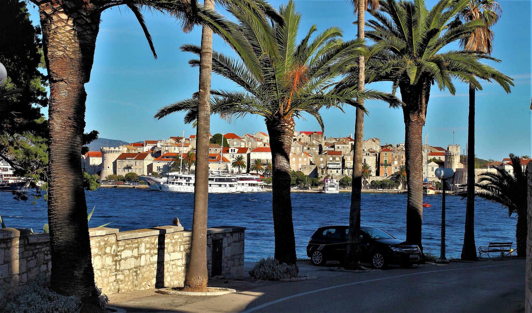 Korcula Insel und Stadt in der Kroatischen Adria